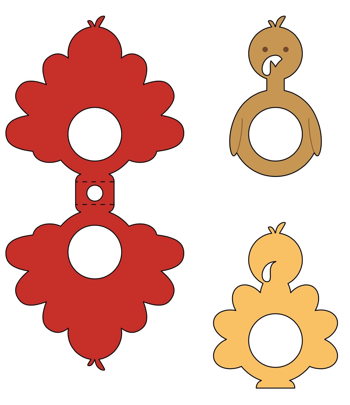 turkey lollipop holder svg file - etsy