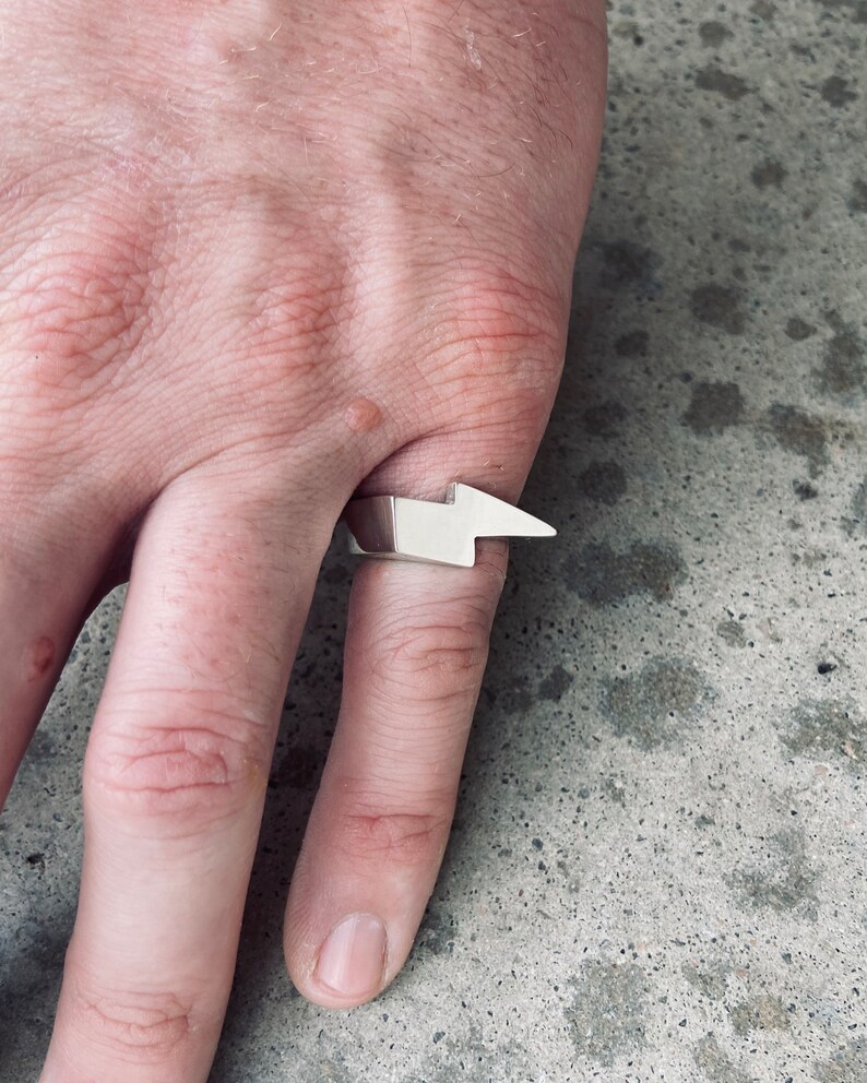 Lightning Bolt Ring Etsy
