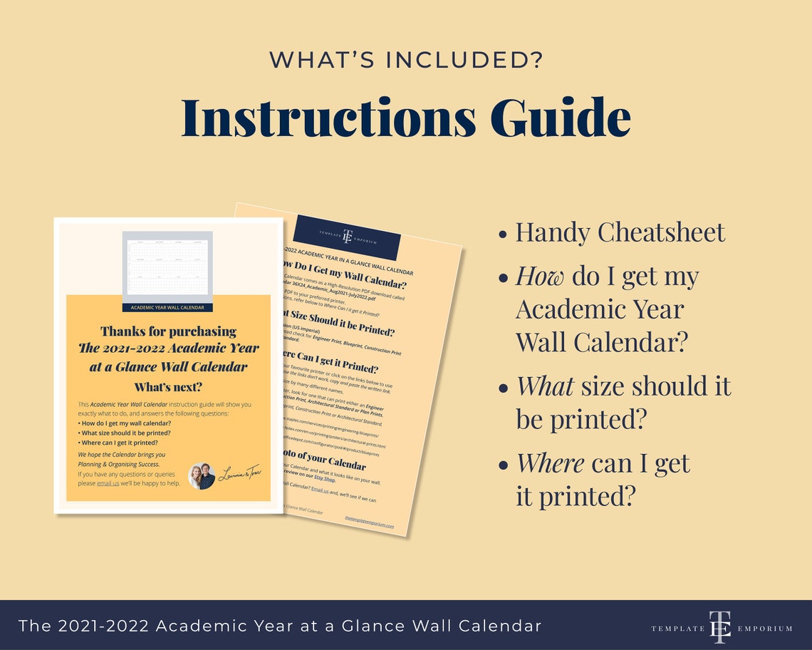 Printable Academic Year At Glance 2021 2022 August july Wall Etsy Australia Printable Academic Year At Glance 2021 2022 August july Wall Etsy Australia