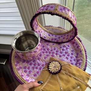 Karwa Chauth Thali Set /Indian Festival Essentials/ Wedding Accessories/ Karwa Chauth Gift / Pooja Thali/Decorated Pooja Thali Matki Channi