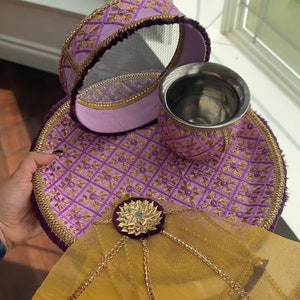 Karwa Chauth Thali Set /Indian Festival Essentials/ Wedding Accessories/ Karwa Chauth Gift / Pooja Thali/Decorated Pooja Thali Matki Channi