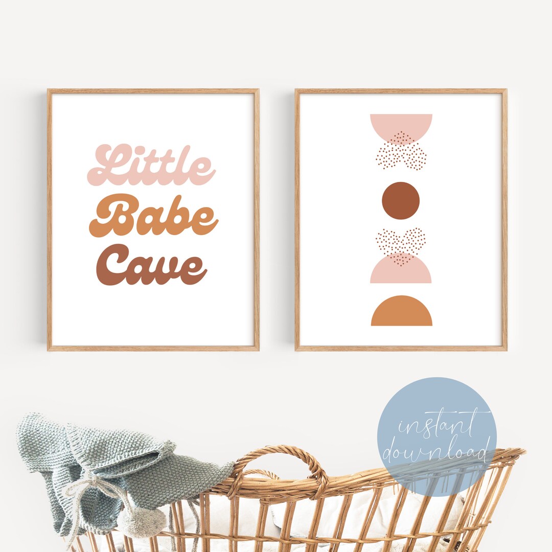 Little Babe Cave Boho Nursery Wall Art Print | Boho Kids Decor | Boho ...