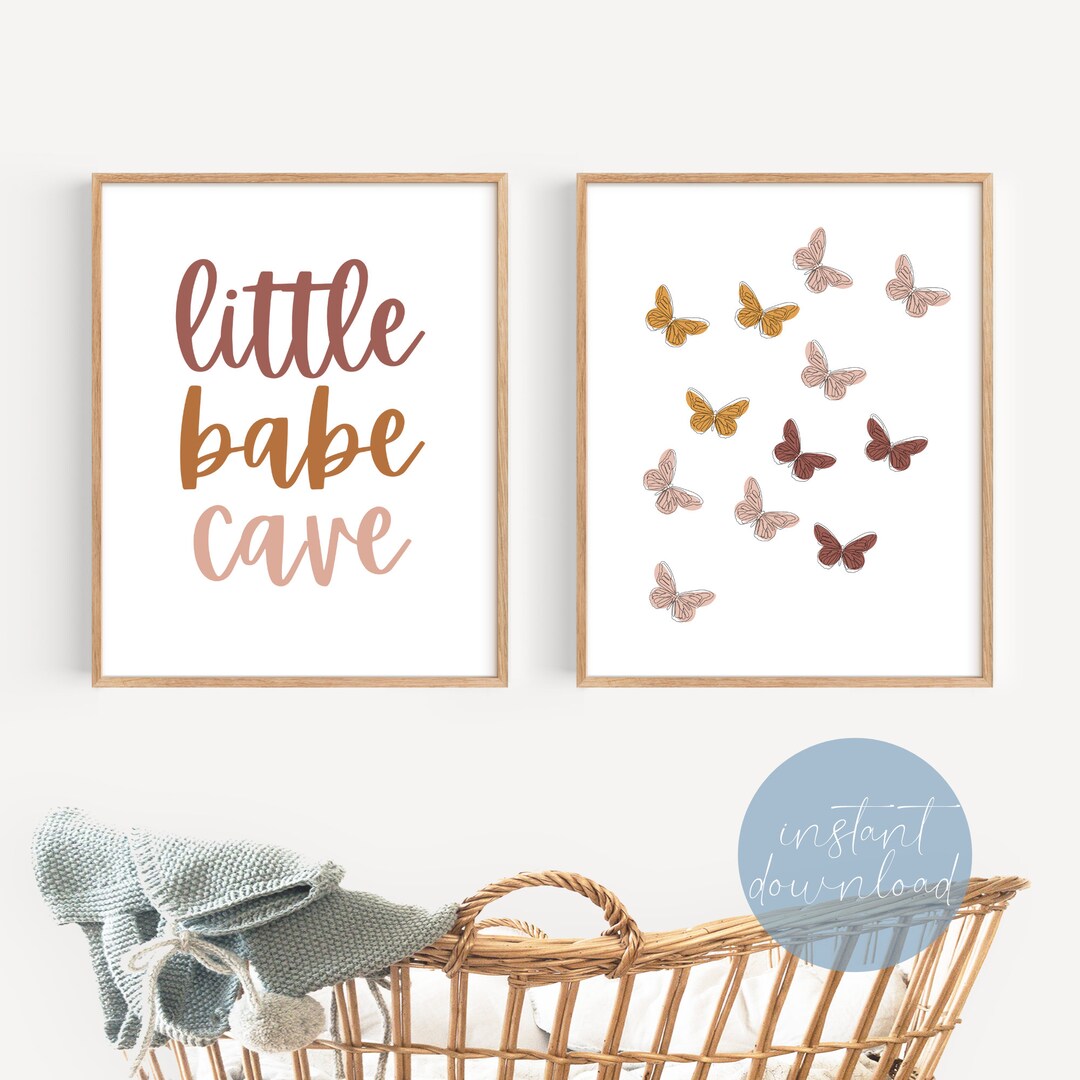 Little Babe Cave Boho Nursery Wall Art | Boho Kids Room | Boho Playroom ...