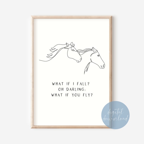 Horse Nursery Decor Instant Digital Download | Horse Kids Room Decor | Horse Decor | Horse Quote Wall Art | Horse Print | Nursery Wall Art