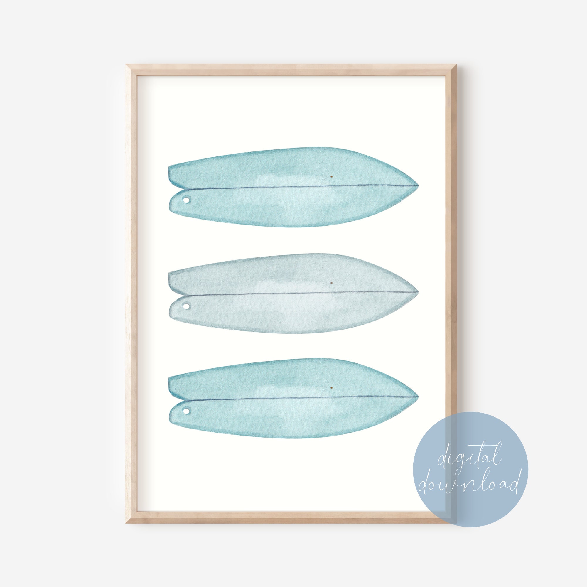 Surfboard Print Download Surf Nursery Decor Beach Nursery Etsy