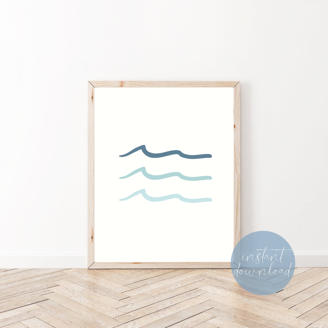 No Wake Zone Waves Print Digital Download Surf Nursery Decor - Etsy