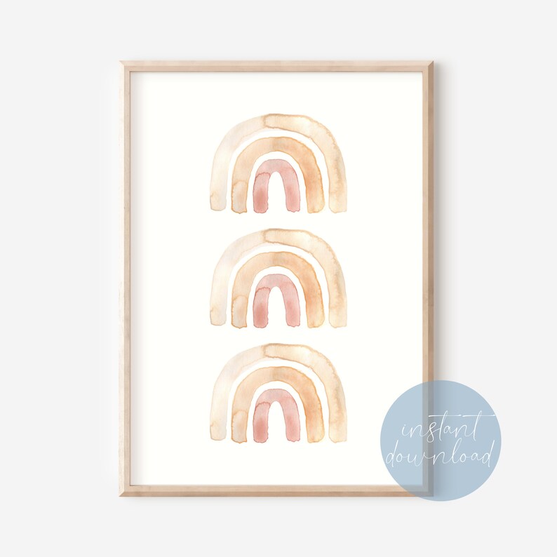 Little Babe Cave Boho Watercolor Nursery Wall Art Print | Boho Kids ...