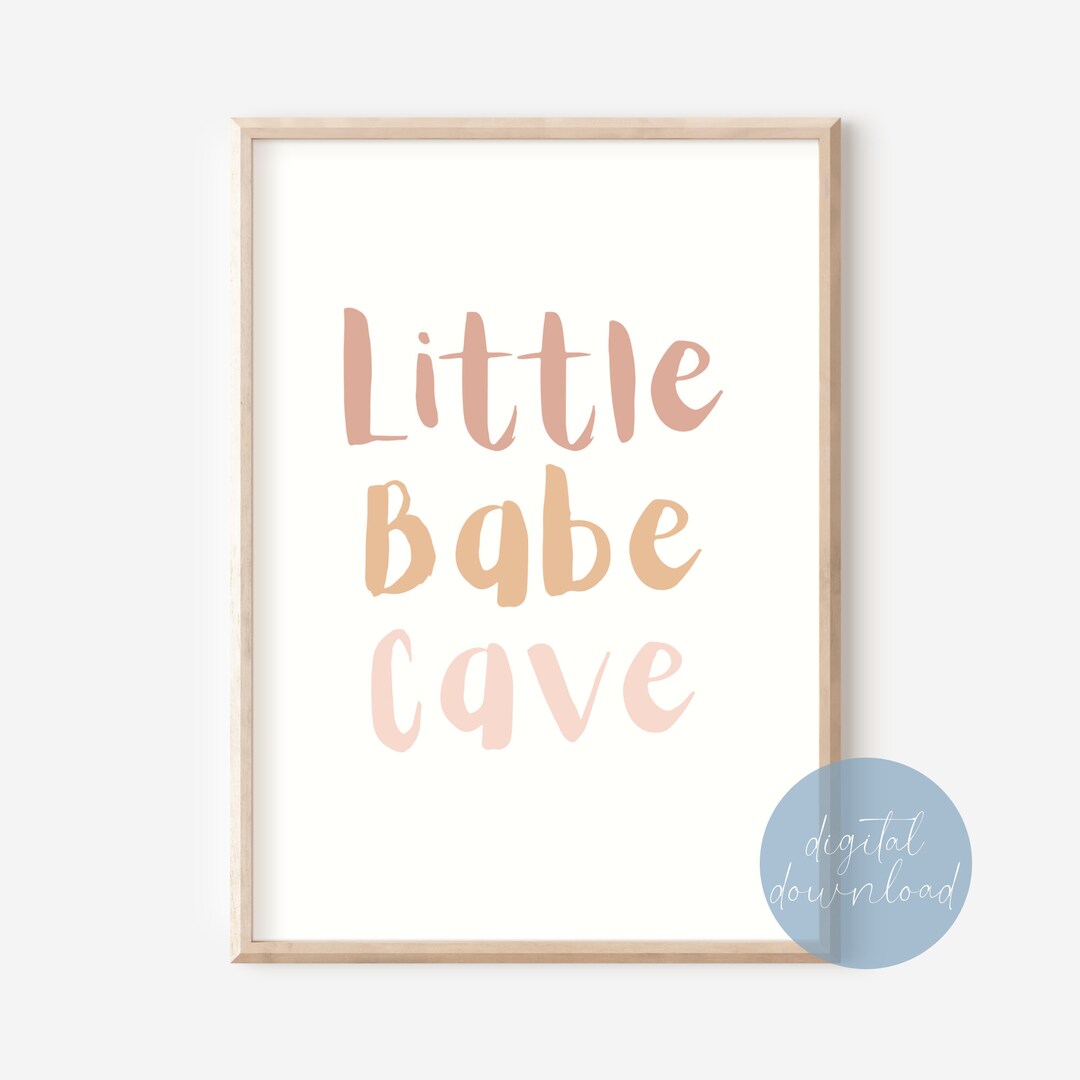 Little Babe Cave Boho Nursery Wall Art Print | Boho Kids Room Decor ...