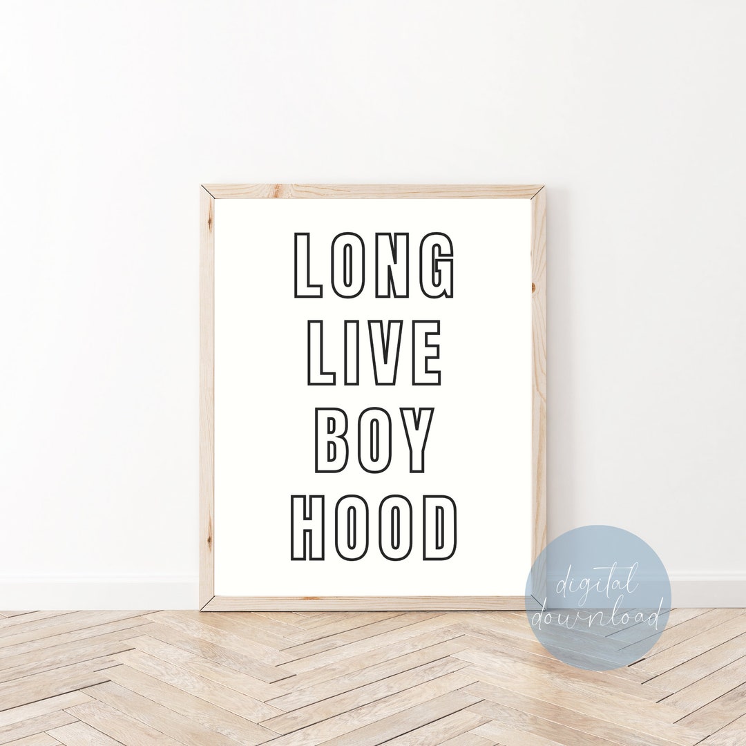 Long Live Jungenzimmer Wandbild, Kinderzimmer Wandkunst, Kinderzimmer