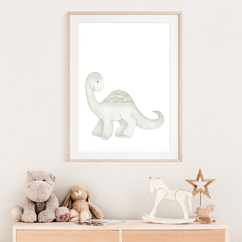 Dinosaur Nursery Wall Art Dinosaur Nursery Decor Dinosaur Etsy
