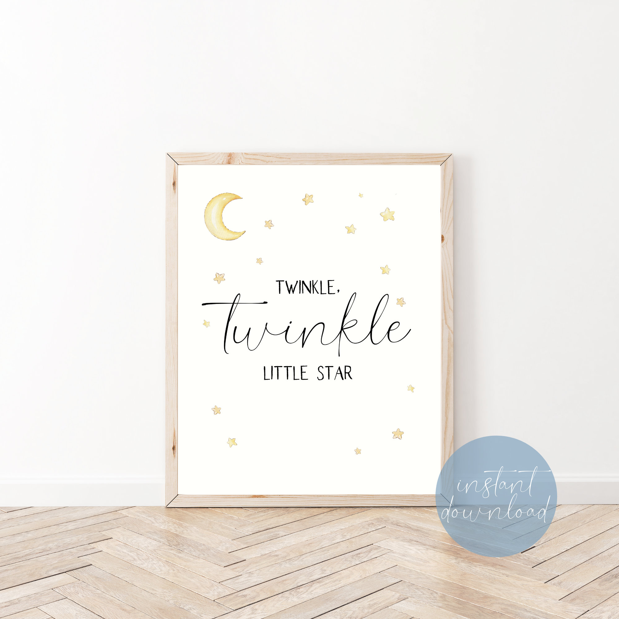 Stars Twinkle Twinkle Little Star Nursery Print Digital Download ...