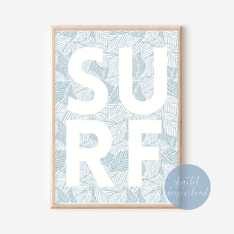 Surf Wall Art Printable Nursery Wall Prints Nursery Decor Etsy