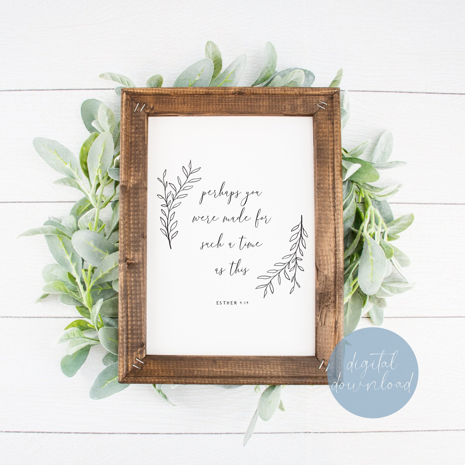 Religious Quote Nursery Wall Art Print Esther 414 Print Etsy