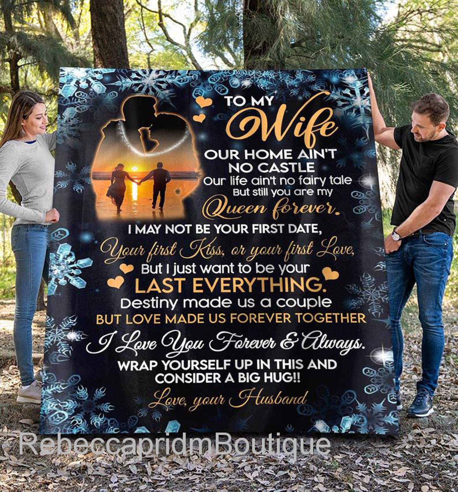 Personalized To My Wife Blanket Family Blanket Husband To Etsy