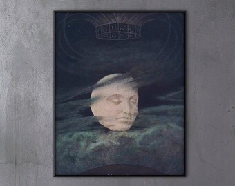 HANS THOMA 5 Original WOODBLOCK Print Postcard 10.5 x 14.5 cm