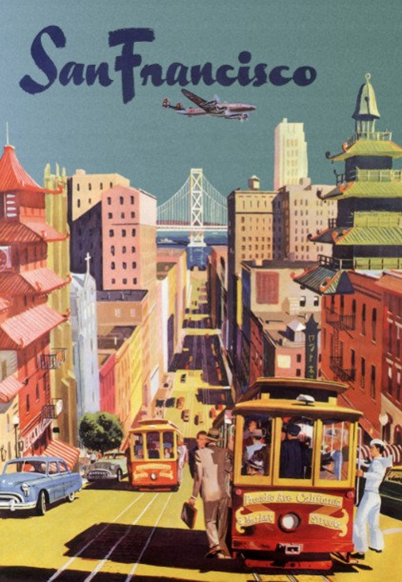 Vintage Travel Poster. San Francisco. Canvas Print Giclee Etsy