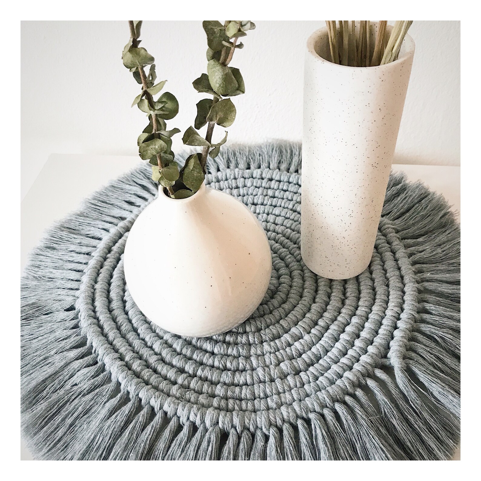 Großes Makramee-Platzset / Platzset / großer Untersetzer / | Etsy