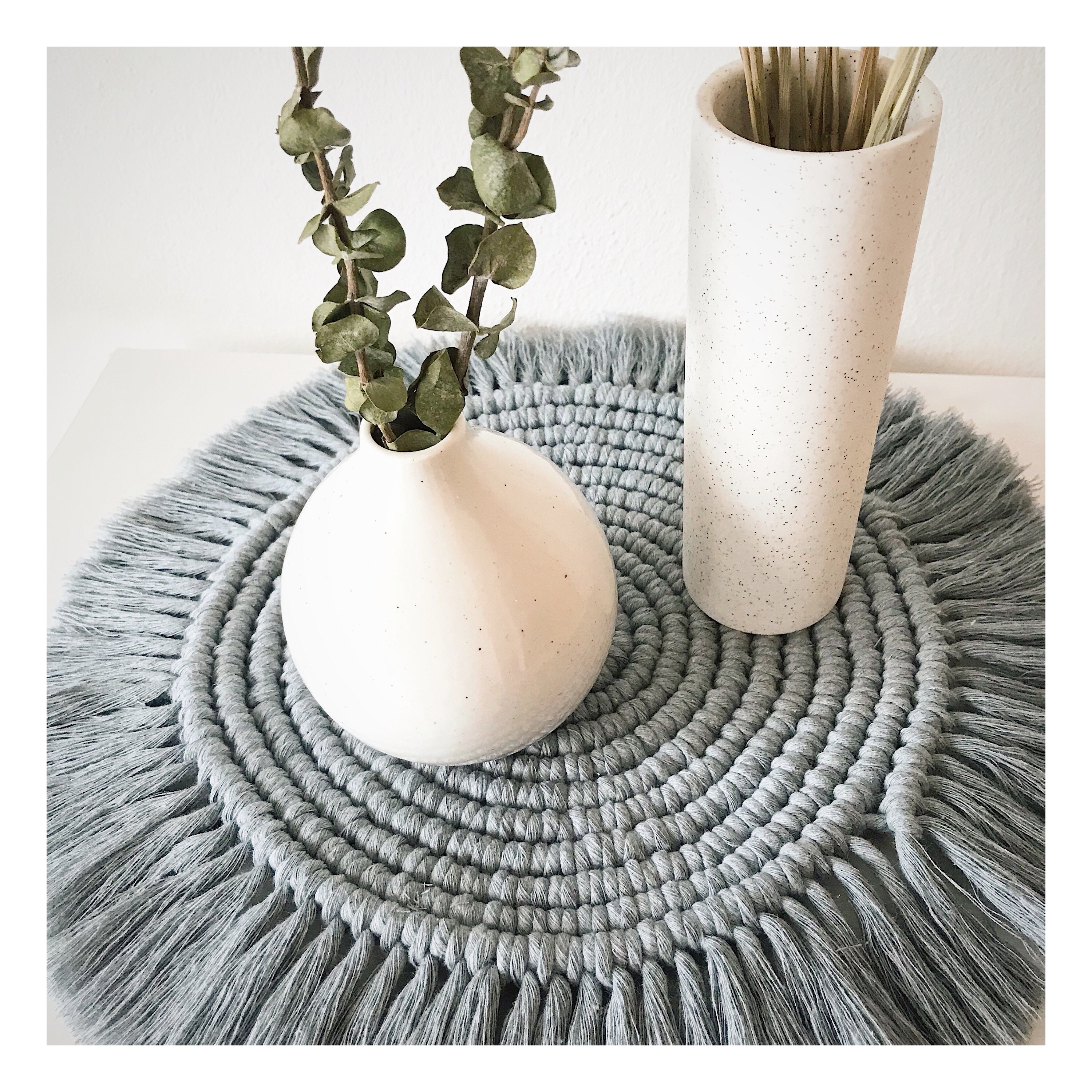 Großes Makramee-Platzset / Platzset / großer Untersetzer / | Etsy