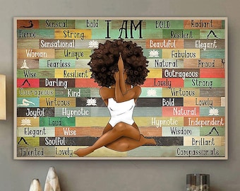 Black Girl Poster Black Girl Mental Health Poster Wall Art Decor No Frame