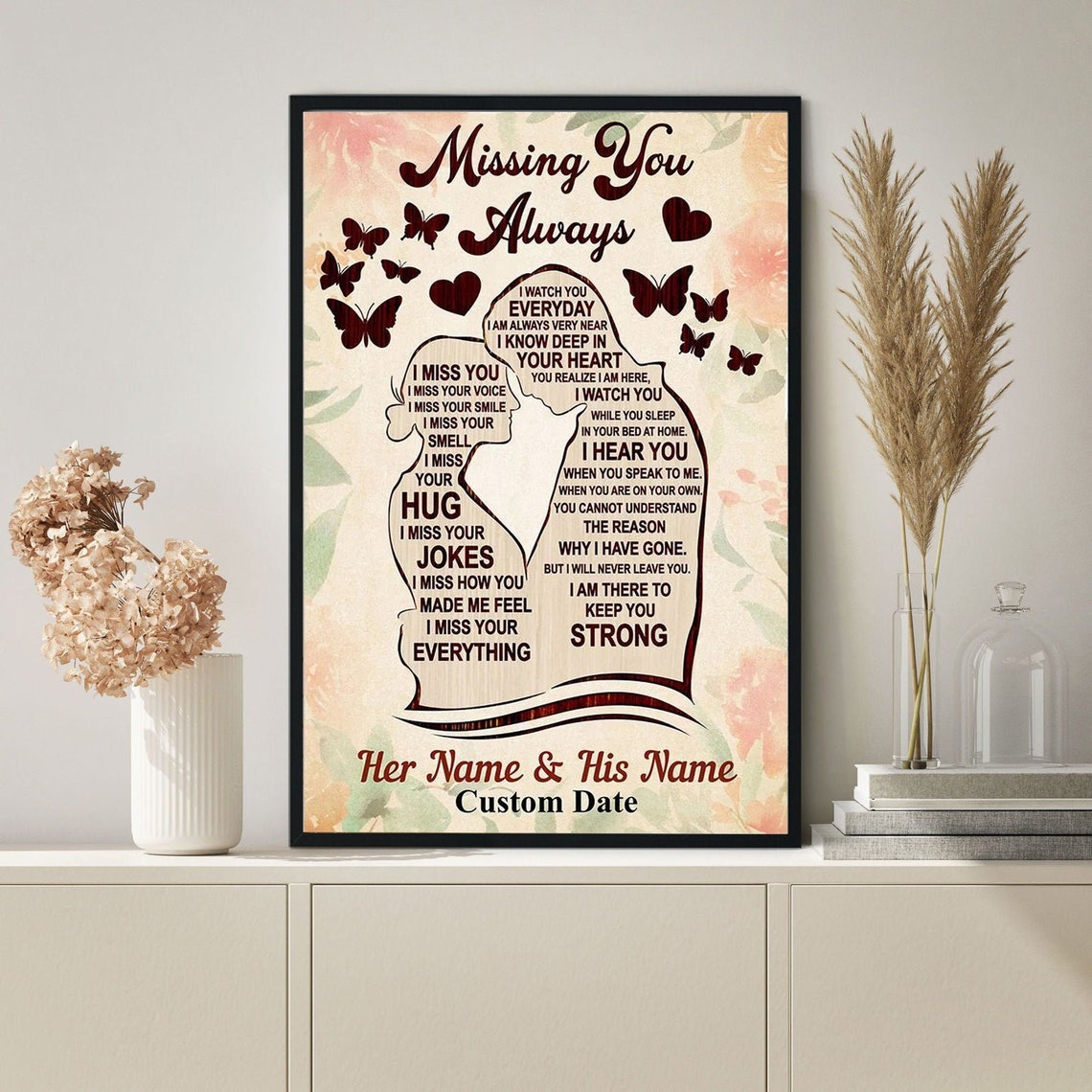 Personalized Memorial Gift For Loss Of Wife Missing You Etsy
