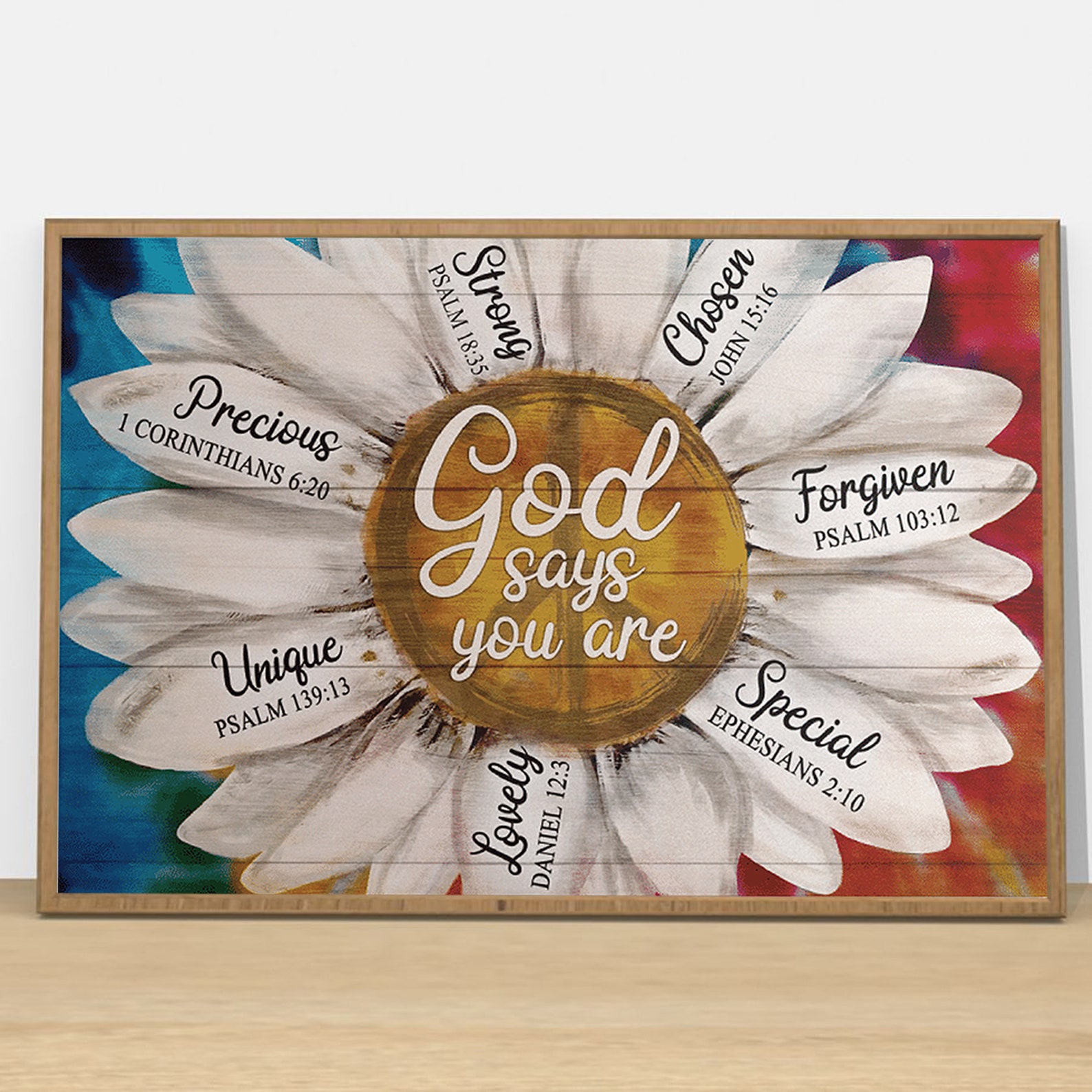 God Daisy Flower Poster God Says You Are Poster Strong Etsy