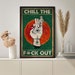 Chill Out Poster, Cannabis Poster, Vintage Cannabis Art, Marijuana Poster, Pot Head Weed, Mental Health Awareness, Funny Smoking Poster