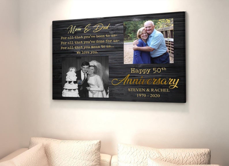Personalised Anniversary Gift for Mom and Dad Golden Etsy