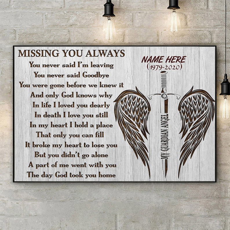 Personalized Memorial Gift for Loss of Loved One Missing You Etsy