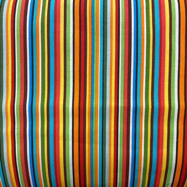 Gearheads Striped Fabric, Colorful Fabric, 100% Cotton, Apparel Fabric, Fabric by the yard, Home accents fabric, Bright & Vibrant