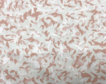 Falling Petals Fabric, Blush Pink Floral, 100% Cotton