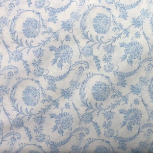 Chinoiserie Scroll Fabric, Pattern Style, 100% Cotton, Quilting Fabric, Fabric by the yard, Apparel Fabric, Light Blue & White Colors