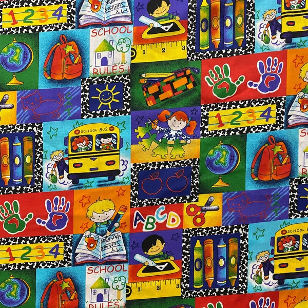Kids School Bus Fabric - Etsy