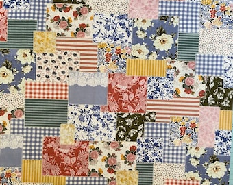 Boho Patch Fabric, Patchwork Fabric, 100% Cotton, Apparel Fabric, Fabric by the yard, Quilting Fabric, Pattern Styles