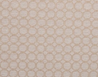 Fawn Dax Circle Motif Fabric, Brown Polyester Upholstery, Home Decor By The Yard