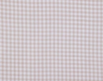 Gray Gingham Homespun Cotton Fabric, Quilting Material, Home Accents, By The Yard
