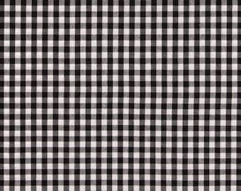 Black & White Gingham Homespun Cotton Fabric, Pattern Style , Apparel, Quilting, Fabric by the yard