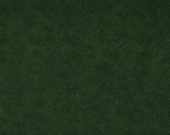 Forest Green Textured Cotton Calico Fabric, Blotch Print, Home Accents, Quilting, By The Yard