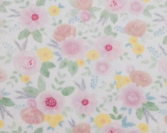 Floral Minky Fabric, Botanical Print, Blankets, Home Accents, Fabric by the yard