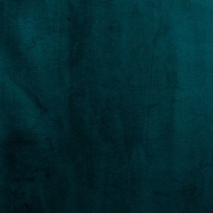 May include: A deep teal velvet fabric with a soft, plush texture.