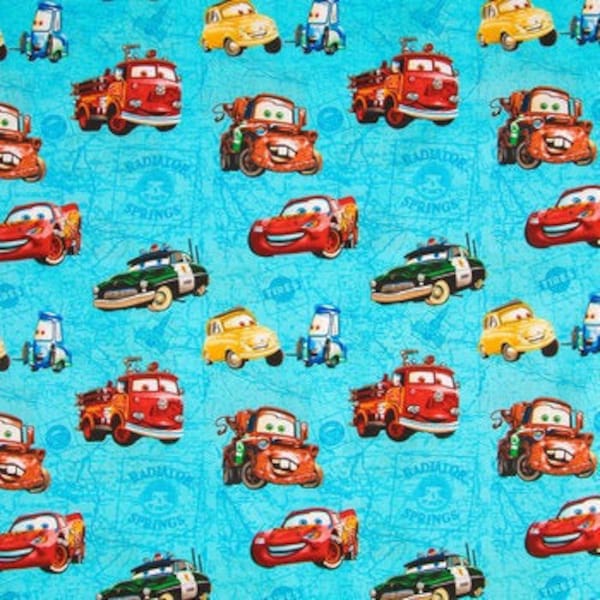 Vroom Fabric, Fire Truck Fabric, Cotton Fabric, Race Car Fabric, Vehicles Fabric, Tow Truck Fabric, Friends Fabric, Fabric by the Yard