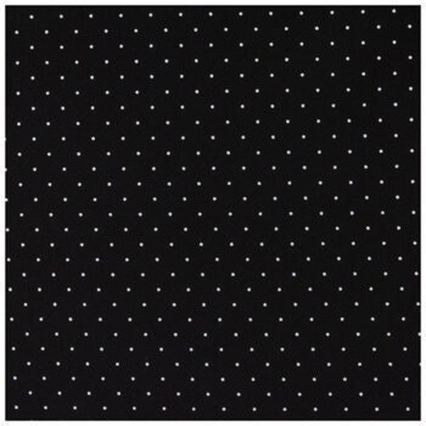 Liverpool Black & White Polka Dot Double Knit Fabric, Spotted Fabric, Polyester-Spandex, Apparel Fabric, Fabric by the yard, Accessories