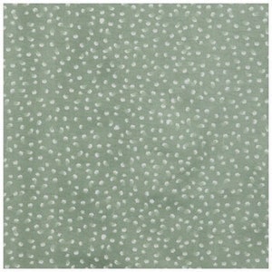 Sage Green & White Polka Dots Flannel Fabric, Spotted Fabric, 100% Cotton, Baby Blankets Fabric, Fabric by the yard, Home Accents Fabric