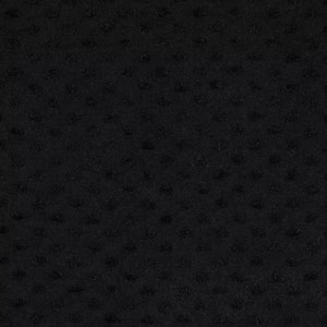 May include: Black textured fabric with a subtle pattern of small dots.