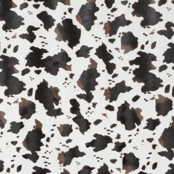 Cow Print Fabric, Animal Print,  PVC, Polyester, Polyurethane, Home Decor Fabric, Fabric by the yard, Upholstery Fabric, Spotted Style