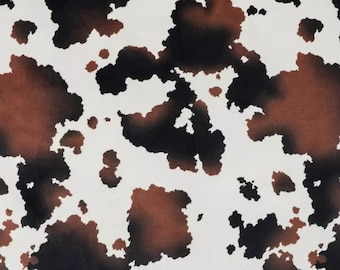 Cow Print Polyester Fabric, Animal Style, Home Decor, Upholstery, Fabric by the yard