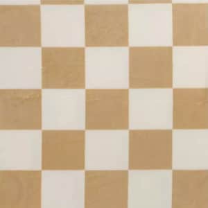 May include: A brown and white checkered pattern. The squares are evenly sized and arranged in a grid.