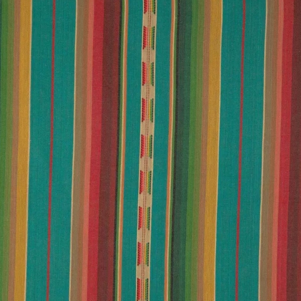 Serape Homespun Fabric, Striped Fabric, 100% Cotton, Quilting Fabric, Fabric by the yard, Apparel Fabric, Southwestern & Colorful