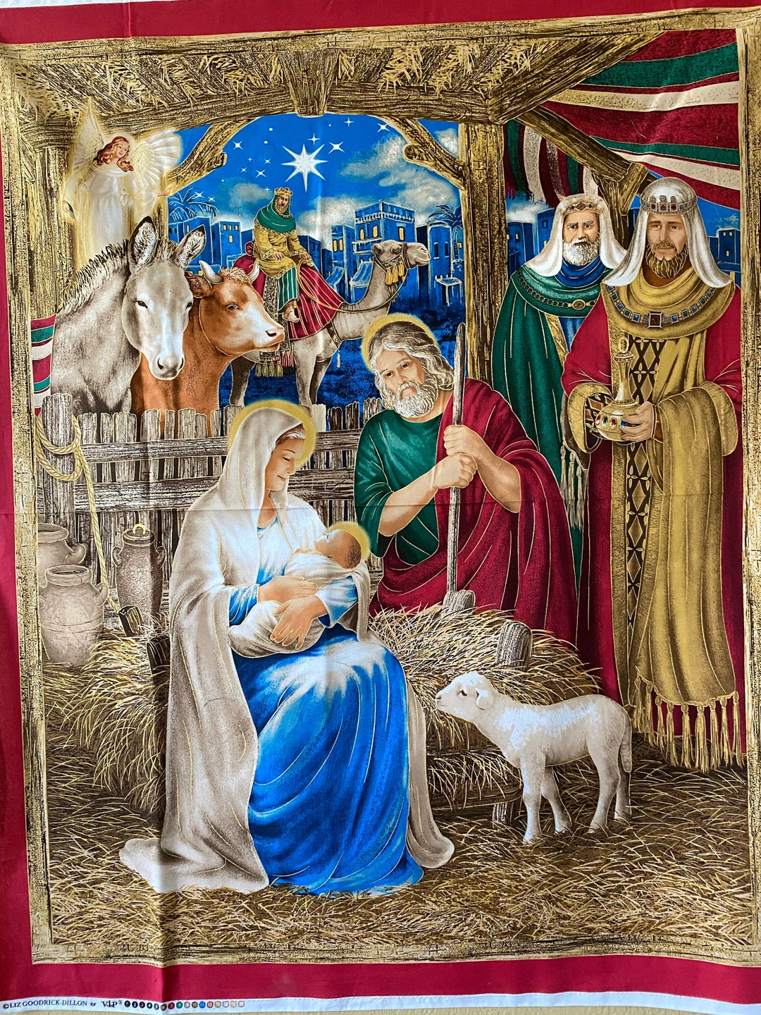 Nativity Panel Fabric Christmas Fabric 100 Cotton Quilting Etsy