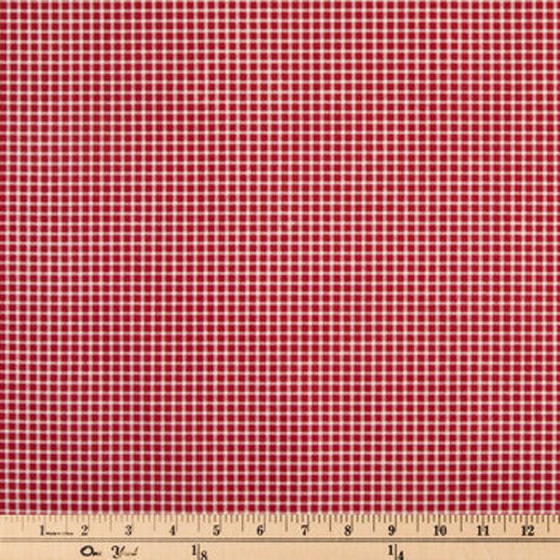 Red & Cream Gingham Fabric Pattern Fabric 100% Cotton - Etsy