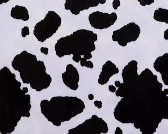 Cow Spots Minky Fabric, 100% Polyester, Animal Print, Blankets, Home Accents, Fabric by the yard